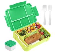Gemi Bento Lunch Box CompartimentéE Avec Couverts,1330ml Anti-Fuite Lunchbox éTanche Sans Bpa, Boite Lunch Box Adulte Enfant,Box Lunch Adultes Enfants Travail Scolaire
