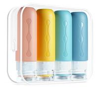 Gemice Bouteilles de voyage pour articles de toilette, approuvées TSA, conteneurs de voyage, sans BPA, anti-fuite, accessoires liquides rechargeables pour shampooing cométique et savon