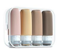 Gemice Flacons de Voyage en Silicone 60 ml, 4 Pack Étanches, Cosmétiques à Remplir, Récipient Sans BPA, Approuvé par la FDA, Pour Lotion
