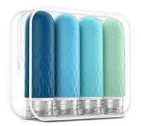 Gemice Flacons de Voyage en Silicone 90 ml, 4 Pack Étanches, Cosmétiques à Remplir, Récipient Sans BPA, Approuvé par la FDA, Pour Lotion