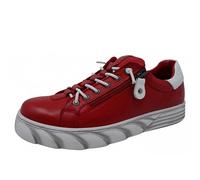 Gemini Anilina Chaussures à lacets pour dames Pour semelles orthopédiques Lacets rouges, Taille:36 EU