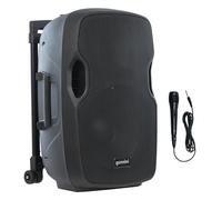 Gemini AS-12TOGO 1500W Noir haut-parleur - Hauts-parleurs (2-voies, Avec fil &sans fil, 3,5mm/USB/Bluetooth, 1500 W, 40 - 19000 Hz, Noir)