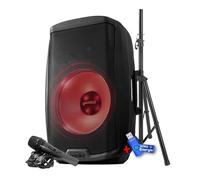 Gemini AS-2115BT-LT-PK Enceinte sono Boomer 15"" à LED - 2000W USB SD Bluetooth TWS FM pied + Clé USB 32G