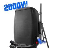 Gemini AS-2115BT-PK, Enceinte sono, Boomer 15", Puissance 2000W, USB SD Bluetooth RADIO FM, TWS, pied, + Clé USB 32G