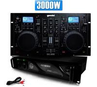GEMINI CDM4000 Lecteur Combo Professionnel CD-USB + Ampli AX-3000 MyDj