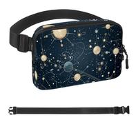 Gemini Ceinture de course à pied avec signes du zodiaque, ceinture d'entraînement pour téléphone, argent, clé, passeport, carte bancaire, réglable, pour homme et femme, pochette pour coureurs,