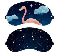 Gemini Constellation Lot de 2 masques de sommeil doux pour homme et femme - Bloque complètement la lumière - Zéro pression nocturne