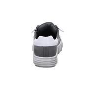 Gemini Femmes Baskets en cuir à plateau avec élastique et fermeture éclair 343850-02, Taille:39 EU, Couleur:Gris