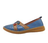 Gemini Femmes Chaussures basses Slipper Bleu Loisirs, Taille:40 EU