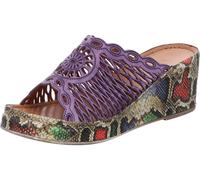 Gemini Femmes Clogs En Cuir Pantoufles Floral 032641-73