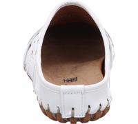 Gemini Femmes Sabot en cuir Clog Cutouts 031195-02, Taille:40 EU, Couleur:Blanc