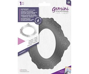 Gemini Foil Stamp"n" Cut Die-elements-provence-frame, Noir, 10,7 x 12,4 cm