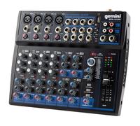 Gemini Sound GEM-12USB - Table de Mixage Analogique Compact à 12 Canaux comprenant 4 Canaux Micro, EQ de Bande 3, Lecture USB de USB Stick et Streaming Bluetooth