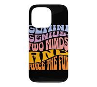 Gemini Genius Two Minds Twice The Fun Zodiac Typographie Coque pour iPhone 13 Pro
