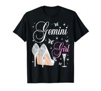 Gemini Girl May Juin Birthday Party Zodiac Talons Hauts T-Shirt
