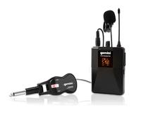 Gemini Système de micros sans fil GMU-HSL100 – serre-tête/cravate, récepteur rechargeable