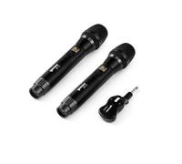 Gemini Set de microphones sans fil GMU-M200 Pro UHF rechargeables 6,3mm pour karaoké, set de 2