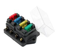 Gemini _ Mall® Boîte de support pour fusibles 4 lames circuit ATO de voiture / camion + fusible 12 V/24 V