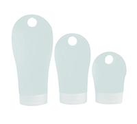 Gemini_mall® Bouteilles de voyage en silicone, approuvées par la TSA, compressibles et rechargeables pour liquides, shampooing, après-shampooing, savon, lotion, crème solaire, articles de toilette,