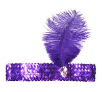 Gemini_mall® Charleston Bandeau à plumes style années 1920 pour femme