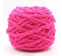 Gemini_Mall Grosse laine souple et épaisse à tricoter 100 % acrylique - 100 g, rose rouge, 100 g