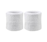 Gemini_mall® Lot de 2 bracelets de sport en tissu éponge pour tennis, squash, gym (Blanc)