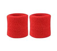 Gemini_mall® Lot de 2 bracelets de sport en tissu éponge pour tennis, squash, gym (rouge)