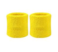 Gemini_mall® Lot de 2 bracelets en coton éponge pour tennis squash gym Jaune