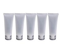 Gemini_mall® Lot de 5 bouteilles de voyage compressibles et rechargeables approuvées par la TSA pour liquides, shampooing, après-shampooing, savon, lotion, crème solaire, articles de toilette, etc,