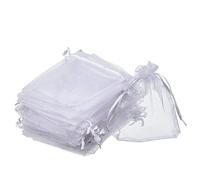 Gemini_mall® Lot de 50 sacs cadeaux en organza Blanc 7 x 9 cm