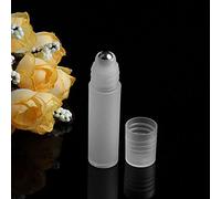 Gemini_Mall® Lot de 6 flacons/roll-on transparents vides rechargeables avec bille en acier inoxydable 5 ml/10 ml Pour parfum, huile essentielle, sérum, cosmétiques, lotion, traitement