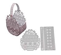 Gemini_mall® Matrice de découpe pour fabrication de cartes, panier de fleurs, matrices de découpe en métal DIY Scrapbooking gaufrage pochoir pour cartes de vœux/cartes d'invitation Décoration Silver