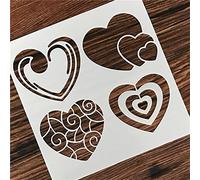 Gemini_mall® Pochoir pour peinture à l'aérographe - Pour loisirs créatifs, scrapbooking, décoration d'album, décoration - Cœur d'amour (cœur)