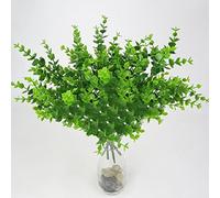 Gemini_mall® réaliste plantes artificielles Faux Feuille feuillage Bush artificielle Plastique arbustes pour intérieur ou extérieur Maison Table de Cuisine Bureau Mariage Jardin tombe Décorations