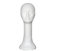 Gemini_mall® Tête de mannequin femme en mousse de polystyrène. Support pour perruque/lunettes/chapeau