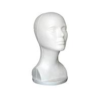 Gemini_mall® Tête de mannequin femme en mousse de polystyrène. Support pour perruque/lunettes/chapeau