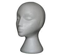 Gemini_mall® Tête de mannequin femme en mousse de polystyrène. Support pour perruque/lunettes/chapeau