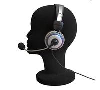 Gemini_mall® Tête de mannequin femme en mousse pour chapeau, perruque, lunettes de soleil, bijoux (noir)