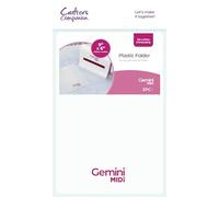 Gemini Midi 9" x 6" Die Cutting Machine Replacement Accessories-Plastic Folders-Pack of 2, Clear, Taille Unique