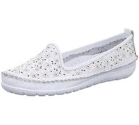 Gemini Mocassins en Cuir pour Femmes 382631-01, Pointure:38 EU, La Couleur:Blanc