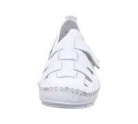 Gemini mocassins femme cuir aspect tressé fermeture velcro 382334-01, taille:42 EU, couleur:Blanc