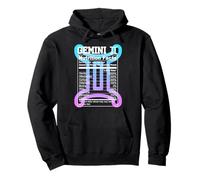 Gemini Nutrition Signe du Zodiaque Astrologie Bleu Violet Sweat à Capuche