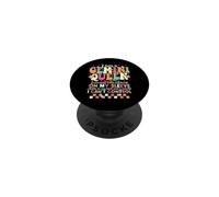 Gemini Queen Juin Birthday May Gemini Zodiac Sign Women Girl PopSockets PopGrip Adhésif
