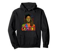 Gemini Queen Loc'd Black Woman African Zodiac Birthday Women Sweat à Capuche