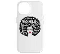 Gemini Queen Signe du Zodiaque de la mélamine, Afro Coque pour iPhone 14