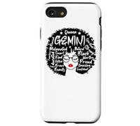 Gemini Queen Signe du Zodiaque de la mélamine, Afro Coque pour iPhone SE (2020) / 7/8