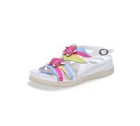 Gemini Sandales blanches pour femme, Multicolore, blanc, rose, 38 EU