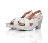 Gemini Sandales en Cuir pour Femmes 031810-02, Pointure:40 EU, La Couleur:Blanc