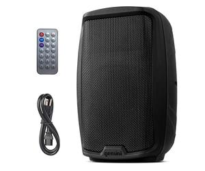 Gemini Sound AS-2115BT Active Bluetooth PA système, 15 Woofer 2000W DJ en Haut-parleurs de DJ, SD, USB, XLR Entrée / sortie, 2 x 1/4 Pouce Microphone / RCA et entrées aux entrées avec poignées, TWS