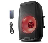 Gemini Enceinte active DJ AS-2115Bt-Lt Bluetooth 2000W 15" LED SD USB XLR 2x6,3mm RCA AUX TWS